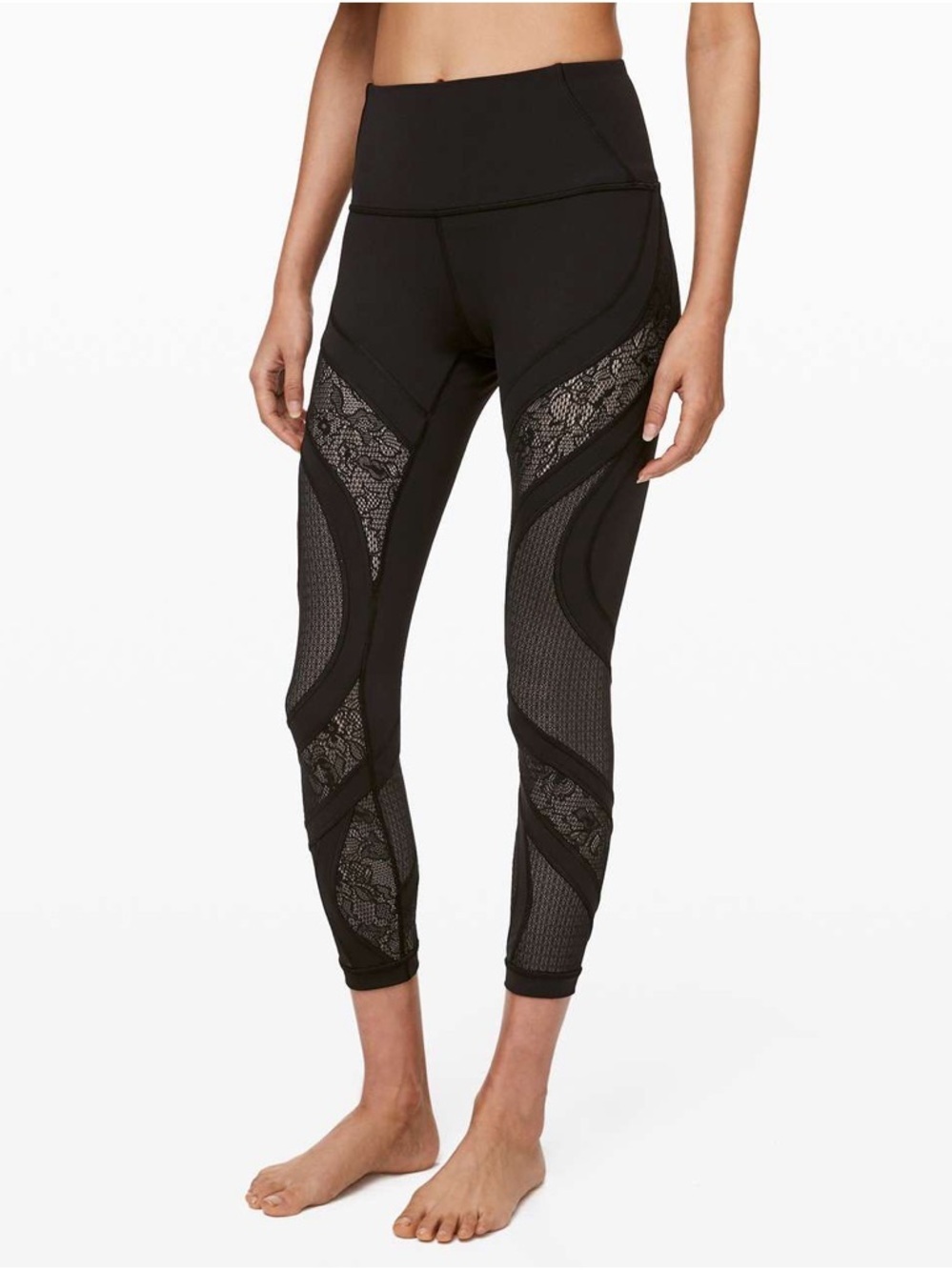 Lululemon Wunder Under High-Rise Tight - Black Lace - Picture 3 of 10